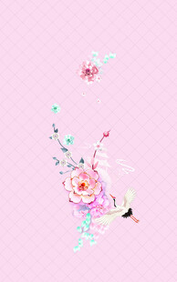 粉色花卉装饰图案