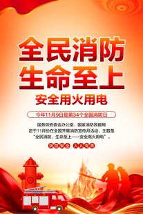 消防月海报