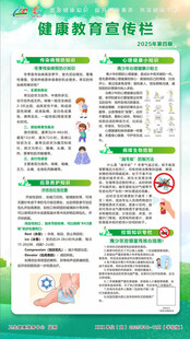 健康教育宣传栏第四期冬季竖版