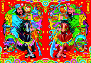 传统门神年画形象展示