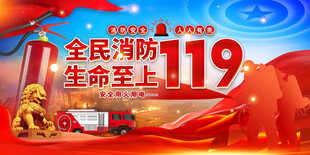 全国消防宣传月展板