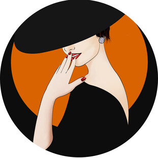 复古优雅的时尚女郎