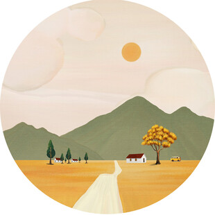 秋日乡村风光图