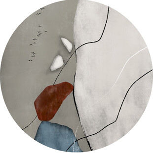 抽象几何圆形艺术画