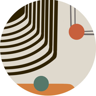 抽象几何圆形艺术图案