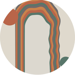 抽象多彩拱形图案设计