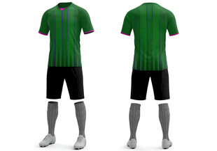 绿色足球运动套装展示