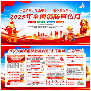 消防月展板
