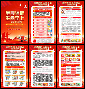 2025全国消防日展板及宣传栏