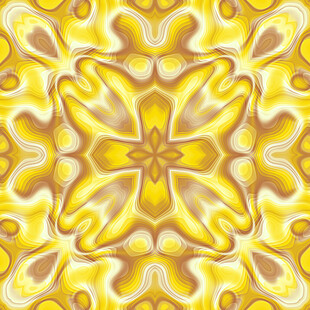 金色对称花纹几何图案