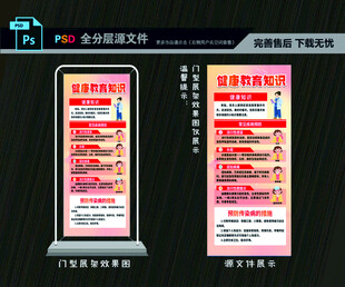 健康知识宣传易拉宝