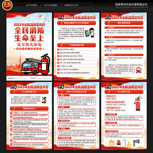 全国消防宣传月宣传展板