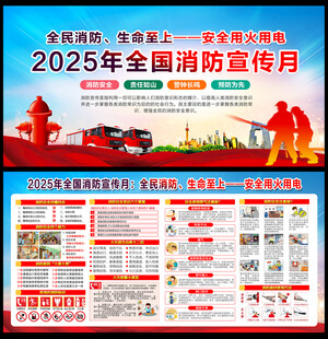 消防月展板