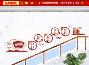 校园楼梯文化墙