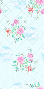 清新花卉图案背景