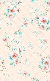 花卉复古风无缝图案背景