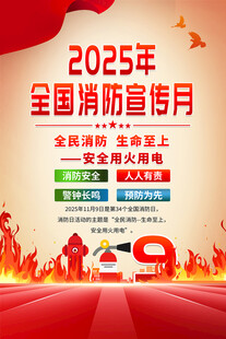 2025全国消防日海报