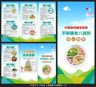 平衡膳食八准则三折页