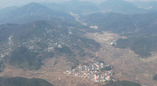 俯瞰山间村落美景