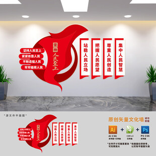 坚持人民至上文化墙