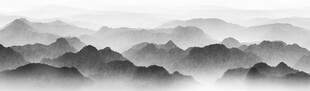 巨幅水墨山叠山背景