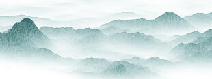 巨幅水墨山水背景图