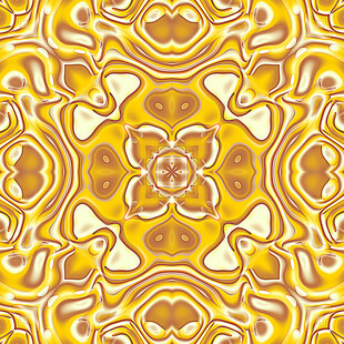 金色对称花纹图案