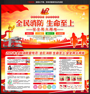2025年消防月活动宣传栏