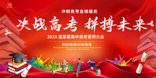 决战高考展板