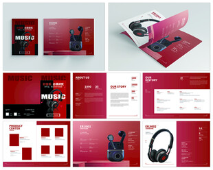 红色产品画册商务风