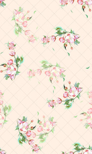 粉色花卉图案背景图