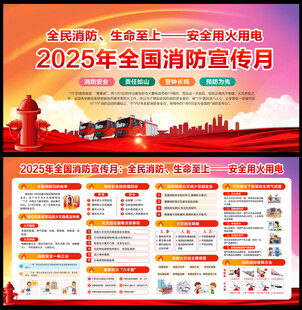 2025年消防月活动宣传栏