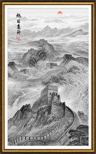 长城水墨画玄关图