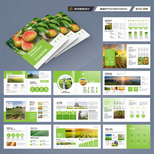 方形农业画册模板