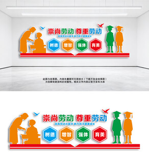 尊重劳动文化墙