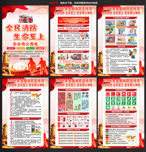 2025全国消防日展板