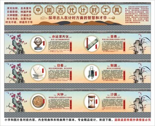 中国古代计时仪器海报展板文化墙