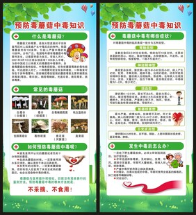 预防毒蘑菇中毒知识展架
