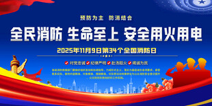 全国消防日宣传展板