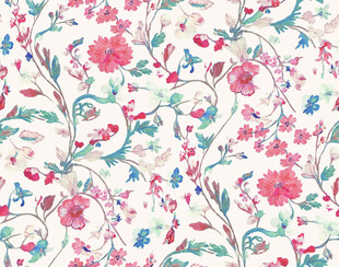 花卉藤蔓图案精美布料