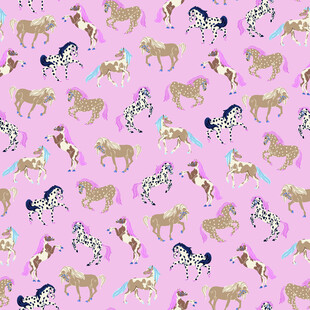 粉色背景动物图案无缝纹理