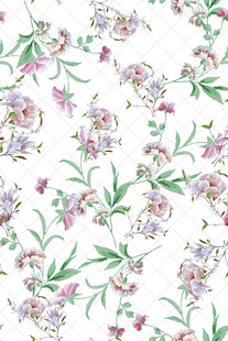花卉图案的清新水彩背景