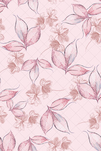 粉色花卉叶脉纹理背景图