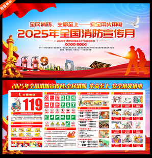 119全国消防日海报