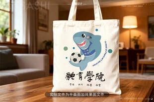 体育学院无纺布袋平面图加效果图