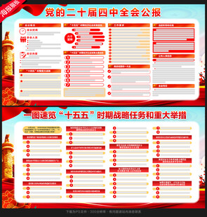 党的二十届四中全会展板