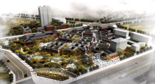 城市景观鸟瞰效果图