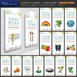 食堂餐厅文化展板 