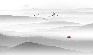 新中式水墨山水画