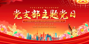 党支部主题党日展板